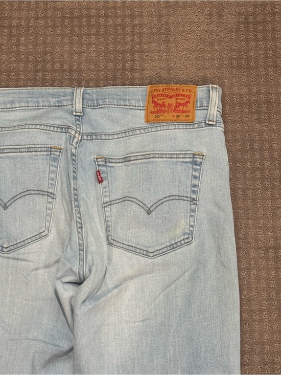 Levi's Other - Levis 527 Slim Bootcut Light Wash Jeans Mens 32x38 Tall Light Blue